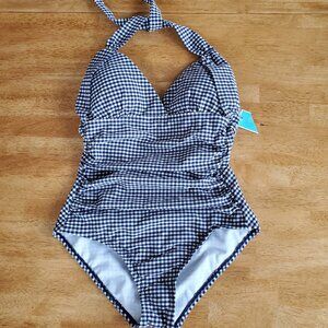 Draper James RSVP One piece Swimsuit Gingham Check Cottagecore Prairie Whimsical